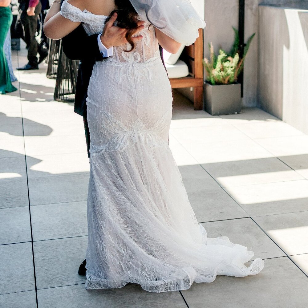 Andrea and Leo Couture Off Shoulder Wedding Lace Gown 👰‍♀️ - Picture 13 of 13